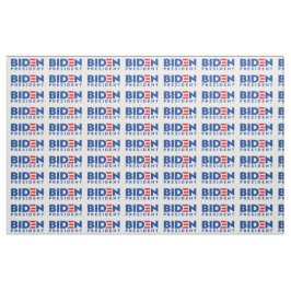 Biden para Presidente Blue Mini Text , Tecido ZSSG