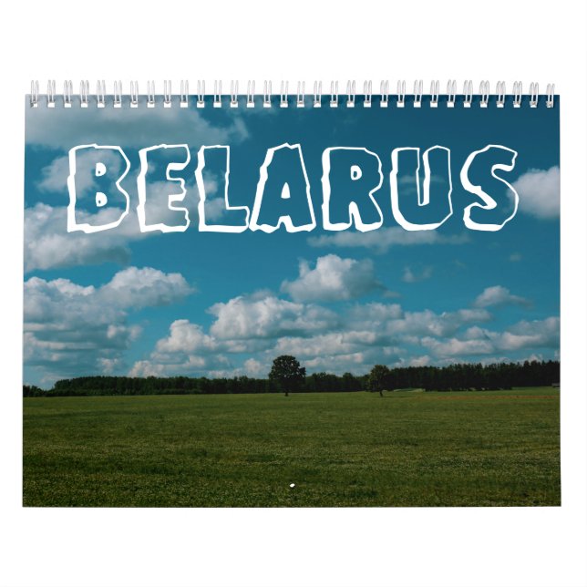 Bielorrússia Б е л а р у с Calendário da Paisagem  (Capa)