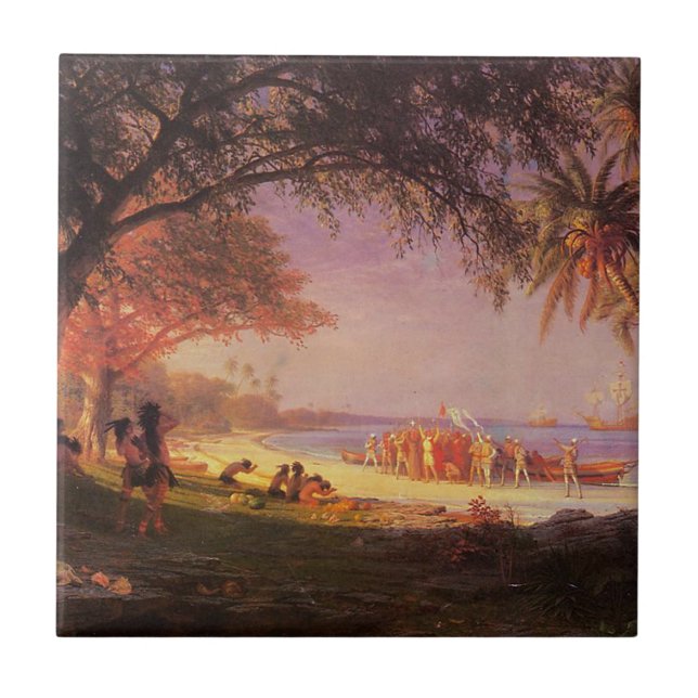 Bierstadt Albert, O Desembarque de Colombo (Frente)