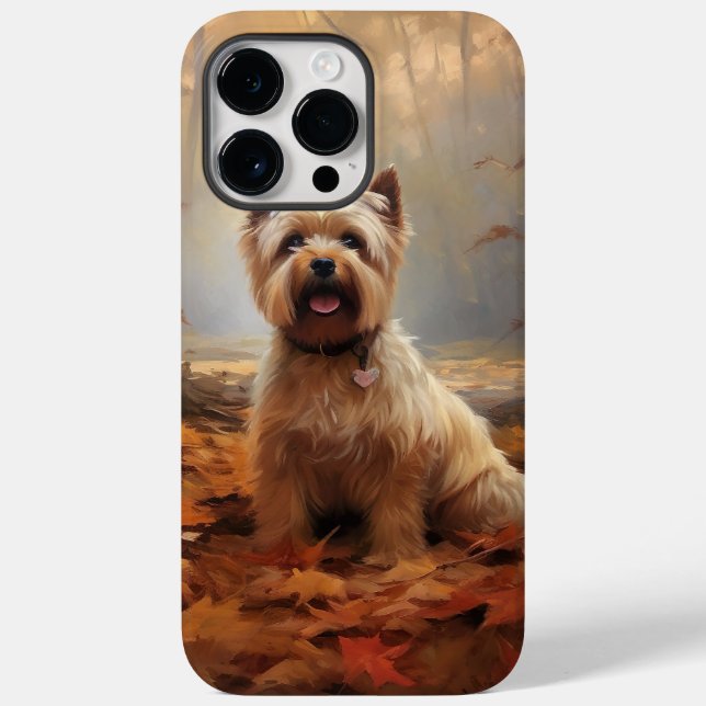 Biewer Terrier no Outono Folhas Caídas Inspiram (Verso)