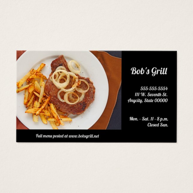 Bife e batatas fritas (Frente)