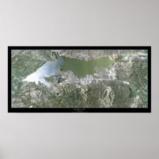 Big Bear Lake, poster de satélite da Califórnia