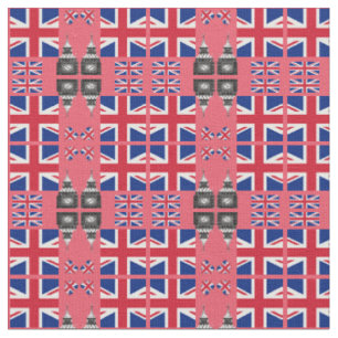 Big Ben, British Flag tecido Trendy Reino Unido