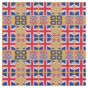 Big Ben, British Flag tecido Trendy Reino Unido