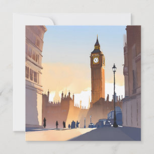 Big Ben Clocktower London England UK Card