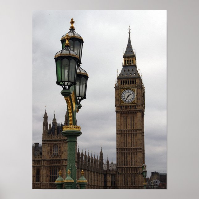 Big Ben - Lampposts - Poster de Londres (Frente)