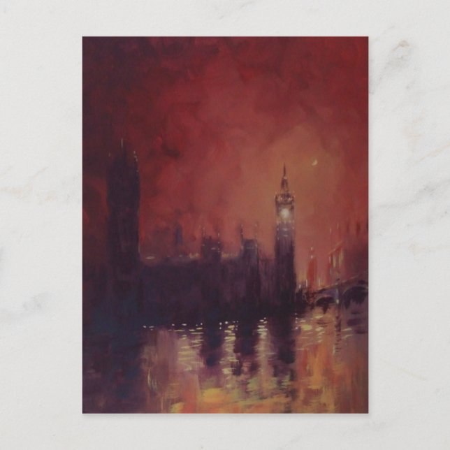 Big Ben No Cartão De Posto Noturno (Frente)