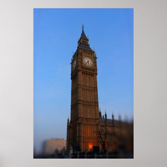 Big Ben no Sunset - Poster de Londres (Frente)