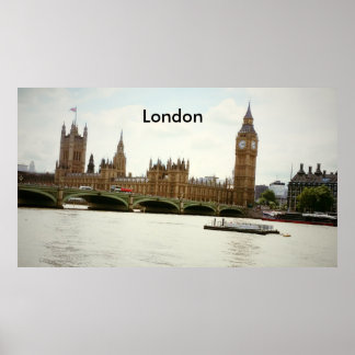 Big Ben Parlamento e Thames Poster