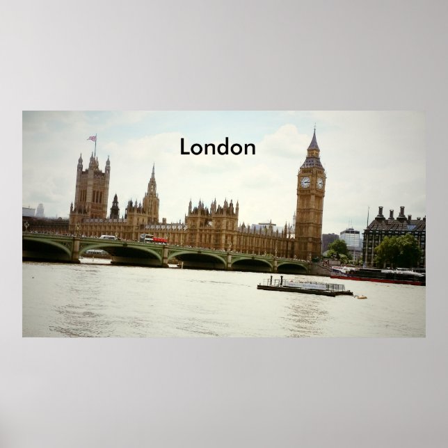 Big Ben Parlamento e Thames Poster (Frente)
