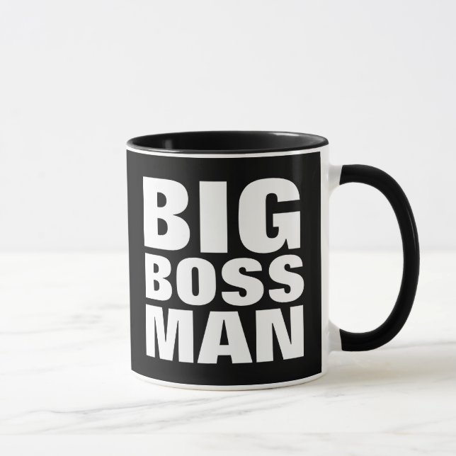 BIG BOSS MAN, canecas de café engraçadas (Direita)