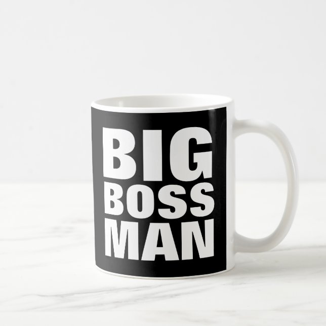 BIG BOSS MAN, canecas de café engraçadas (Direita)