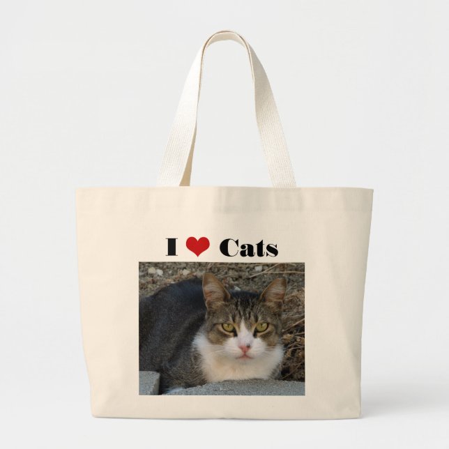 Big Boy's I Love Cats Jumbo Bolsa (Frente)