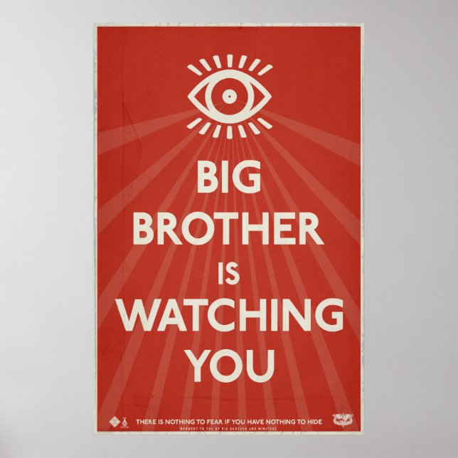 Big Brother está te observando propaganda Poster (Frente)