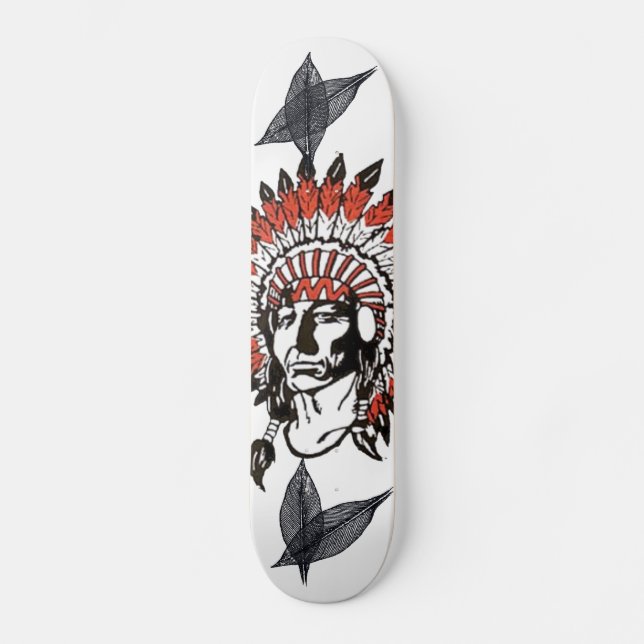 Big Chief Desenho de Pena Skateboard (Frente)