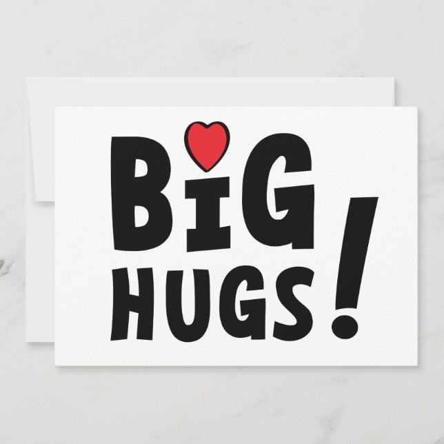 Big hug. Beterschapskaart of voor Valentijnsdag (Frente)