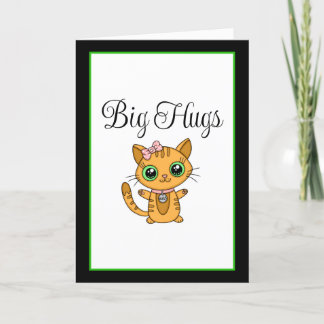 Big Hugs | Laranja-branca | Cartão de Amizade
