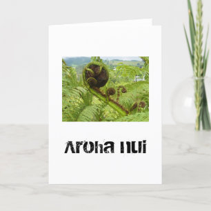 Big Love Koru. Acima Do Cartão De Saudações Da Can
