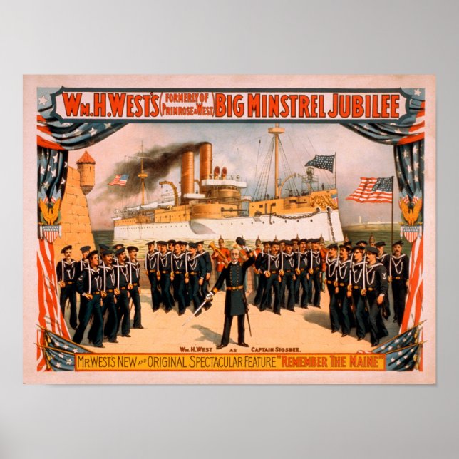 Big Minstrel Jubilee Lembre-se do Poster Maine (Frente)