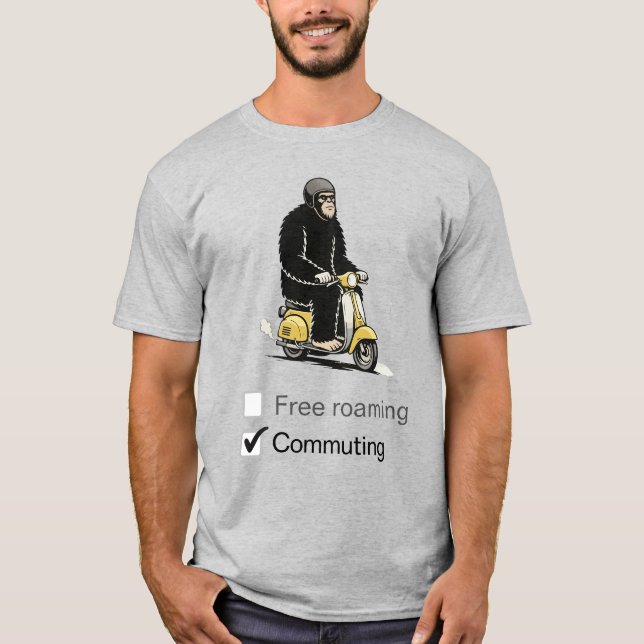 Bigfoot em sua camiseta de scooter (Frente)