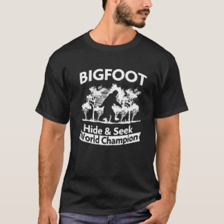 BIGFOOT Ocultar campeão mundial de busca T camisa