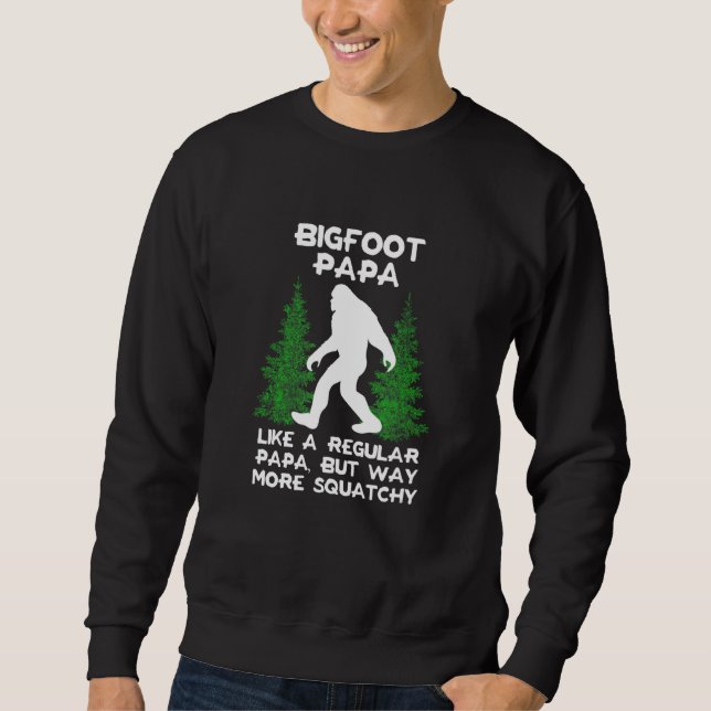 Bigfoot Papa Funny Sasquatch Gift Camiseta (Frente)