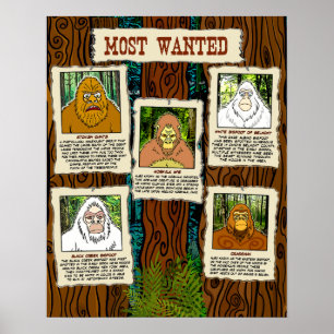 Bigfoot Poster mais procurado - marca oficial ELE