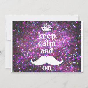bigode branco com brilho roxo e rosado