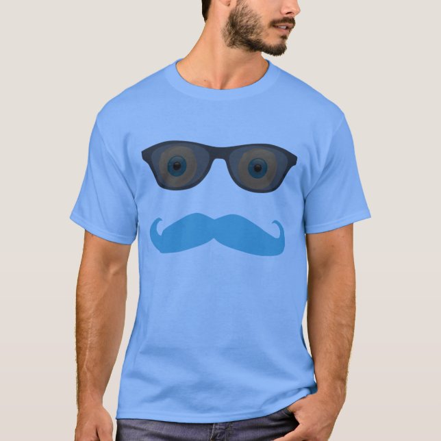 bigode & camisa dos óculos de sol (Frente)