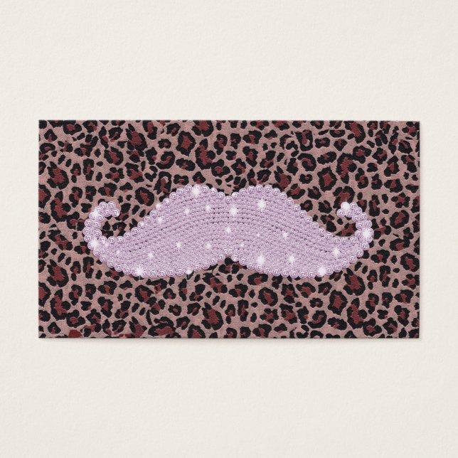 Bigode Rosa Engraçado E Padrão De Impressão Animal (Frente)