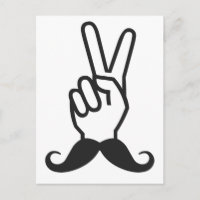 Bigode vencedor de cartão postal personalizado