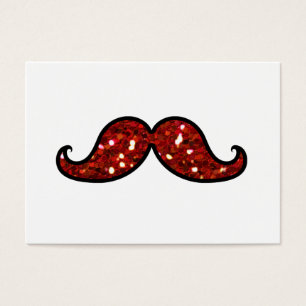 BIGODE VERMELHO ENGRAÇADO BRILHO IMPRESSO