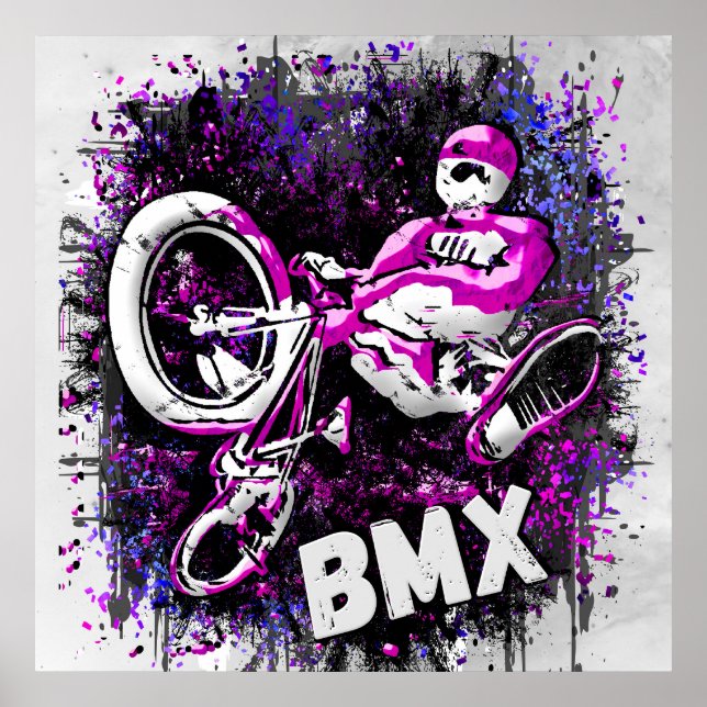 Bike Clássico Bmx - Poster Bmx Freestyle Bmx (Frente)