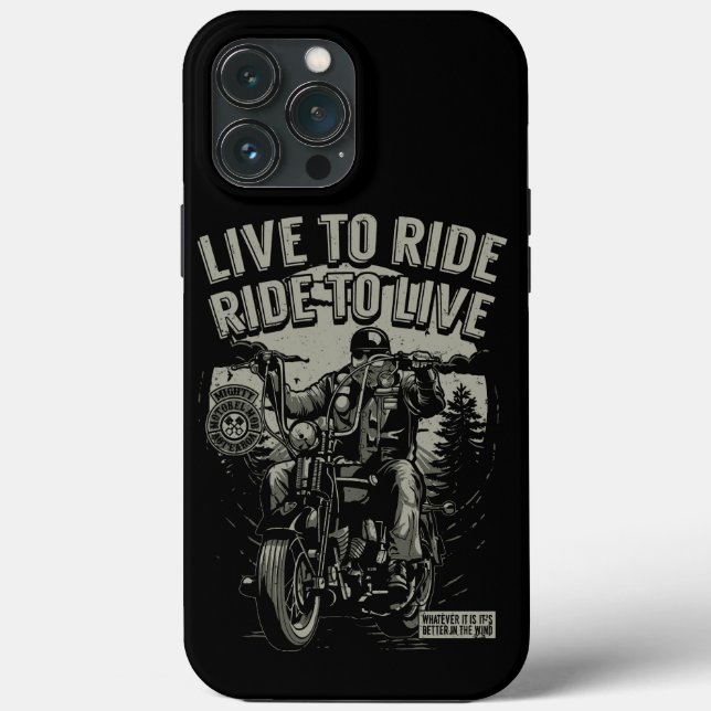 Biker De Motocicleta Com Carretel Vive Para Viajar (Verso)