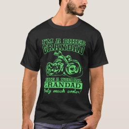 Biker Grandad Engraçado Camisa do Dia do Pai