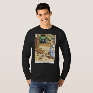 Biker Pintinhos camisa preta de manga comprida