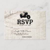 Biker Wedding RSVP Inserir Placa Aberta