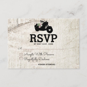 Biker Wedding RSVP Inserir Placa Aberta