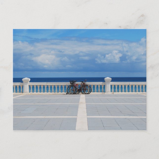 Bikes do mar Cantábrico em cartão postal de Espanh (Frente)