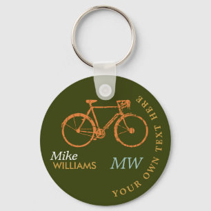 biking, a.bike no chaveiro esverdeado com nome