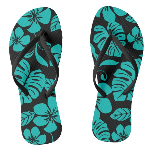 BIKINI ROSA (PRETO/VERDE ÁGUA) Par de Chinelos (Pé da cama)