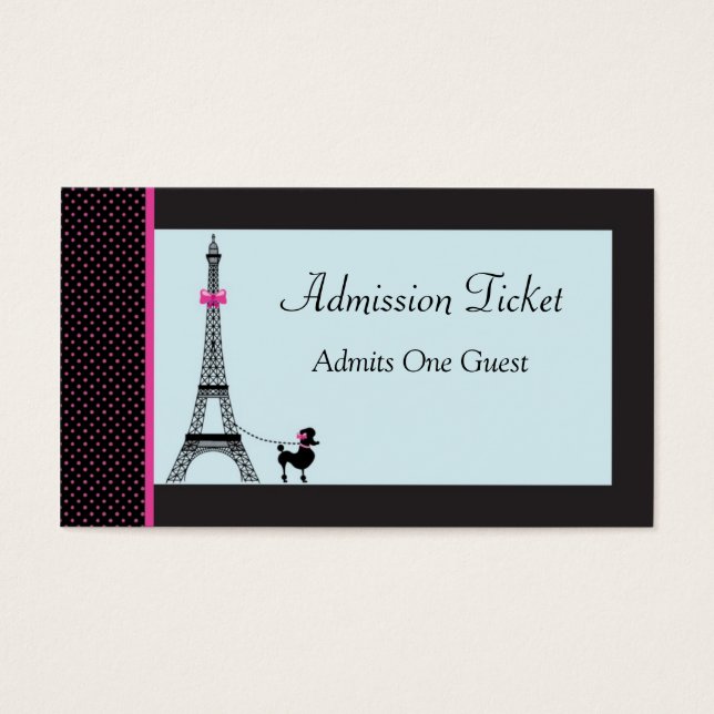 Bilhete de Admissão da Torre Eiffel (Frente)