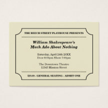 Bilhete de admissão de eventos personalizados para