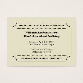 Bilhete de admissão de eventos personalizados para