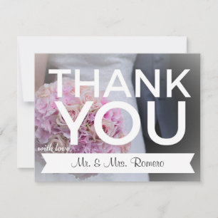Bilhete de Agradecimento de Cartão de Casamento Fl