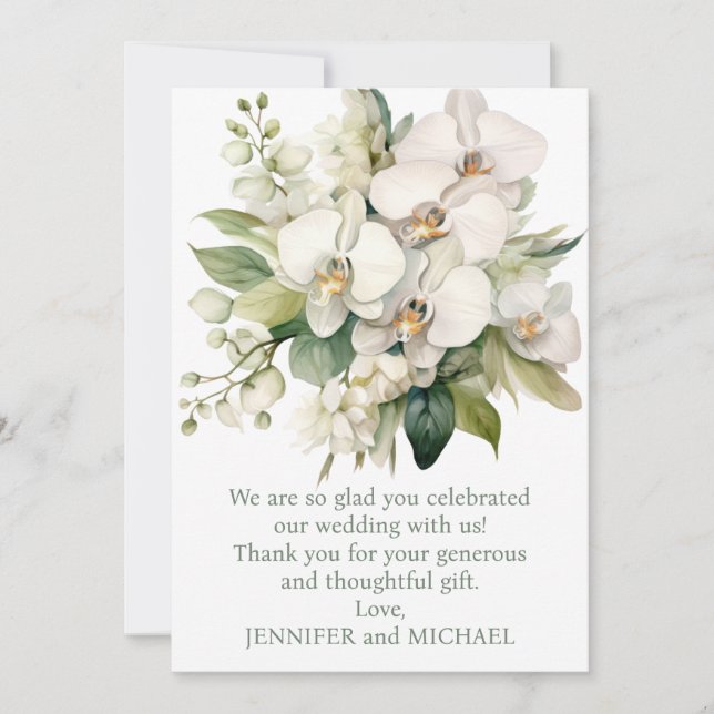 Bilhete de Agradecimento de Casamento (Frente)