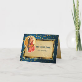 Bilhete de Agradecimento de Casamento Romance ao L