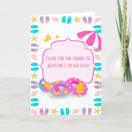 Bilhete de agradecimento de festa de aniversário d