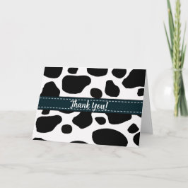 Bilhete de Agradecimento de Vacas Manchas em Todas