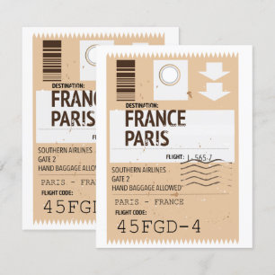 Bilhete de avião Paris França